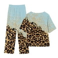 thumbnail image 3 of Summer&nbsp;Pants&nbsp;Sets&nbsp;Women&nbsp;2&nbsp;Piece&nbsp;Outfits,Women's Summer Casual Cotton Linen 2 Piece Outfits Half Sleeve Loose Printed Tops and Pants Sweatsuit Lounge Set, 3 of 3