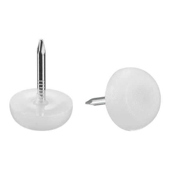Furniture Feet Nail, Chair Table Leg Protector Pad 12mm White 40pcs