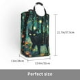 thumbnail image 3 of Bingfone Mystical Black Cat Fireflies Laundry Hamper,Large Canvas Fabric Lightweight Storage Basket Toy Organizer Dirty Clothes Collapsible, 3 of 6