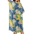 thumbnail image 5 of SCRAWLGOD Plumeria Print Womens Swimsuit Coverup Monstera Palm Leaf Print Casual Long Bathing Suit Cover Up Lightweight Soft Beach Cover Up for Beach Party, 5 of 6