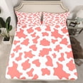 thumbnail image 2 of Homewish Farmhouse Bull Print Twin Sheet Sets 3pcs for Teens Female Men,Abstract Geometric Twin Fitted Sheet Microfiber,Rustic Animal Cow Cattle Breathable Flat Sheet,Breathable Home Decor, 2 of 7