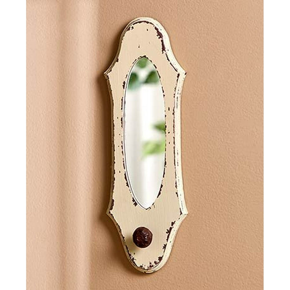 Vintage Wall Hook Mirrors Ivory