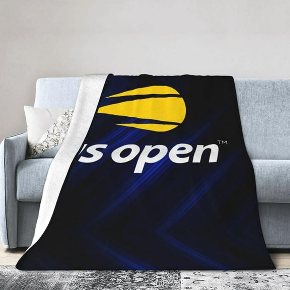 Us Open Tennis 2024 Fleece Blanket, Very Soft Microfiber Flannel Blanket for Couch Warm and Cozy for All Seasons