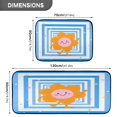 thumbnail image 3 of 2-Piece Kitchen Mat Set Non Slip Washable Floor Mats Decorative Rugs for Kitchen Sink Laundry Cute Orange Flowers, 3 of 7