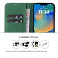 thumbnail image 5 of Allytech Luxury Wallet Case for iPhone 15, Premium Crocodile Texture Leather Case with Card Slots & Cash Pocket, Magnetic Closure Kickstand Shockproof Anti-Drop Protective Cover - Green, 5 of 8