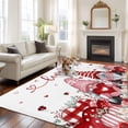 thumbnail image 2 of 5'x7' Area Rugs for Living Room Bedroom, Valentines Day Gnomes Washable Rug Carpet Runner Indoor Outdoor, Pink Red Love Heart Eucalyptus Non Slip Floor Mats Area Rug for Kitchen, Nursery, 2 of 8