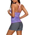 thumbnail image 4 of Womens Printed Strappy Racerback Tankini Swim Top No Bottom S - XXXL, 4 of 5