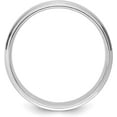 thumbnail image 2 of 14k White Gold 6.2mm Standard Weight Comfort Fit Brushed Satin/Polished Stepped Edge Wedding Band Size 11 - Ring Size 11.0, 2 of 7