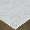 thumbnail image 4 of 8' X 10' White And Silver Striped Hand Woven Area Rug, 4 of 10