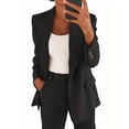thumbnail image 2 of Women's Fashion Lapel Slim Fit Cardigan Blazer Jacket Black XXL, 2 of 5