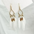 thumbnail image 6 of Allergy resistant Feathered Tassels Earrings For Daily Wear Multiple Colors Bohemian Styles Accessories, 6 of 7