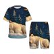 thumbnail image 1 of Fotbe Starry Sky Sleep White Bear Pijama Estampada de 2 Piezas para Niños – Ropa de Dormir de Manga Corta Cómoda para Niños y Niñas, Camiseta y Shorts de Algodón-Small, 1 of 6