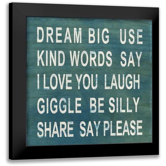 Studio, Sd Graphics 12x12 Black Modern Framed Museum Art Print Titled - Dream Big