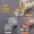 thumbnail image 3 of Escamas de lámina dorada para resina, 3 botellas de escamas de lámina metálica de 15 gramos, escamas de lámina dorada de imitación, hojas metálicas para uñas, pintura, manualidades, limo y resina, 3 of 5