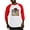 Red/White, variant on CafePress - Power Rangers Red Ranger Cudd - Cotton Baseball Jersey, 3/4 Raglan Sleeve Shirt