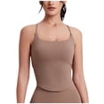 thumbnail image 1 of Dagugfen Camisole Tops for Women Quick Dry Spaghetti Strap Running Square Neck Workout Tops Solid Color, 1 of 6