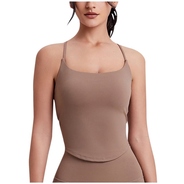 Dagugfen Camisole Tops for Women Quick Dry Spaghetti Strap Running Square Neck Workout Tops Solid Color