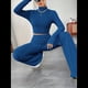 thumbnail image 4 of Conjunto de Pijama de Larga para Mujer, Conjunto de Pijama Informal de 2 Piezas, Ropa de Dormir de Otoño Azul XS, 4 of 8