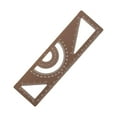 thumbnail image 2 of Regla multifuncional, suministros de aleación de aluminio, regla de medición, plantilla de dibujo geométrico para dibujo a medida, escritura, costura, Café DYNWAVEMX Regla geométrica, 2 of 8