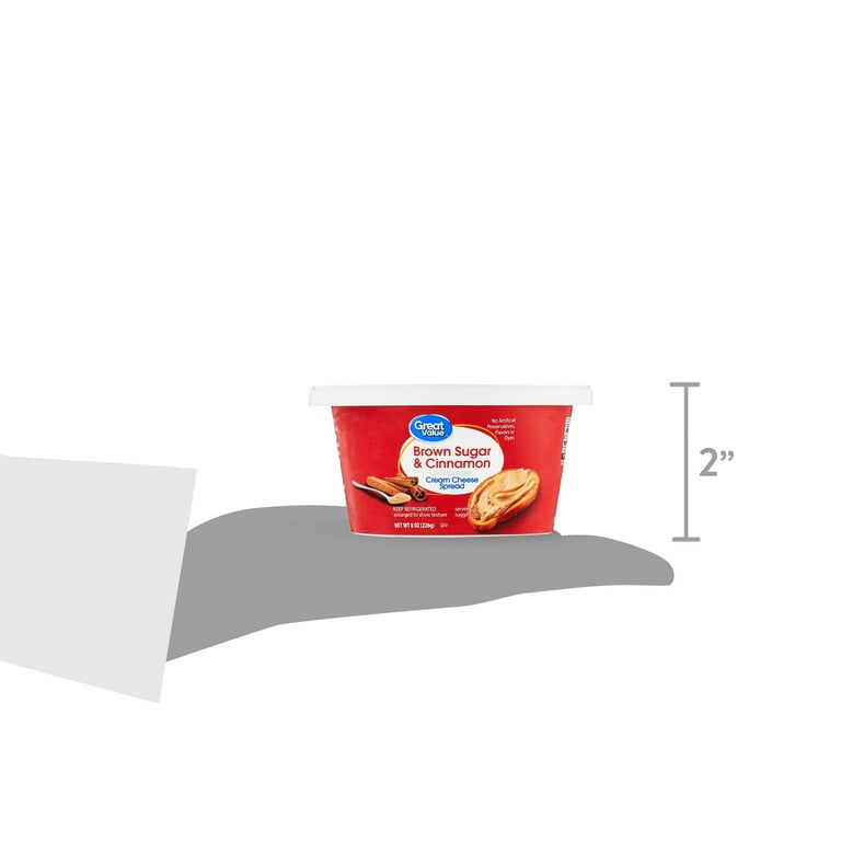 sugar＆cream Great Value Brown Sugar & Cinnamon Cream Cheese Spread 8 oz