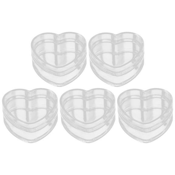 OFFIGAM Jewelry Trinket Box Set, 5 Transparent Plastic Storage Containers for Small Accessories and Keepsakes
