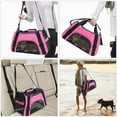 thumbnail image 2 of Dog Bags Portable Dog Carrier Bag Mesh Breathable Carrier Bags for Small Medium Dogs Foldable Cats Handbag Travel Pet Bag Transport Bag, 2 of 8