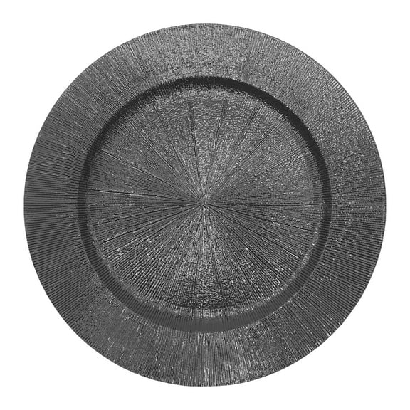 Wildnix Elegant Black Charger Plates Set of 50, Durable PP Material, Smooth Edges, Modern Round Design for Weddings, Banquets, and Gatherings