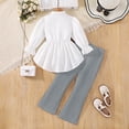 thumbnail image 5 of Hessimy Toddler Boys Girls Spring Summer Cartoon Print 2Pcs Long Sleeve Soft Cute Sleepwear Pajamas, Cute Sleepwear, 2-7Y(Grey,5-6 Years), 5 of 5