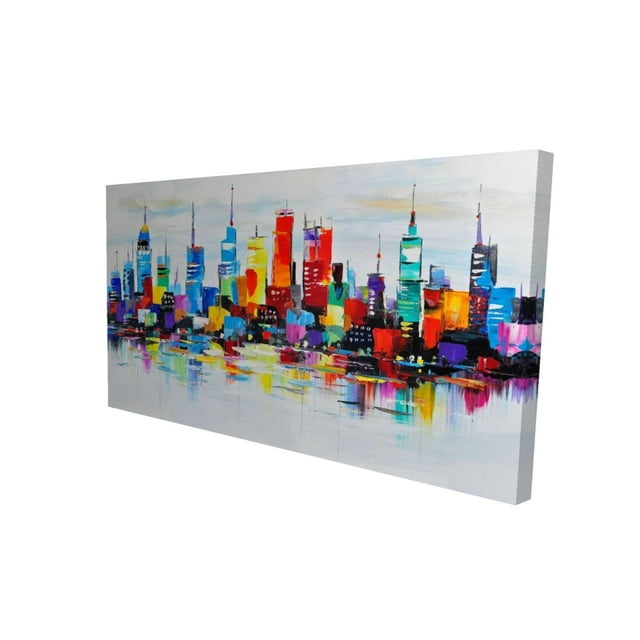 Ville Abstraite et Très Colorée - Impression sur Toile par Begin Édition