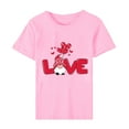 thumbnail image 6 of Fesfesfes Women's Shirts Women's Valentine's Day Love Printed Short Sleeved T-shirt Top Short Sleeved Round Neck Top/Shirt Woman Tops M(US:6), 6 of 6