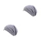 thumbnail image 1 of Jumpingount Sombreros de invierno con forro de satén para mujer, diseño elástico, quimioterapia de moda, regalos transpirables, suministros de uso, gris gris oscuro 2piezas Jumpingount CBP393735, 1 of 5