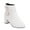 White, variant on Sock Ankle Boots for Women Square Toe Slip on Short Chelsea Boots Low Heel Fall Booties Fall Winter Ankle Boots (8.50,White)