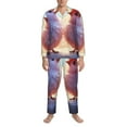thumbnail image 3 of Sikiie Heart Sky Bird Couple Mens Pajama Set, Soft Warm Long Sleeve Sleepwear, Cozy Button-Down Pjs for Men-X-Large, 3 of 7