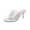 White, variant on Low Heels Foreign Trade Women's Shoes Heightened Breathable Fashion Pearl Slippers 5.5(36)