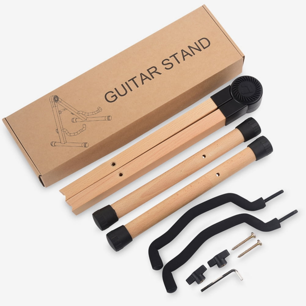 WHAMVOX Wooden Guitar Stand Guitar Display Holder Wood Guitar Holder Universal Display Stand for Guitar Bass