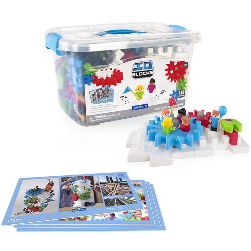 Guidecraft IO Blocks 118-Piece Plastic Construction Play Set in