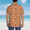 thumbnail image 5 of Haiem Mushroom maple nuts Printed Hawaiian Shirt for Men - Men’s Casual Beach Summer Shirts - Stretch Fabric with Modern Fit-X-Large, 5 of 7