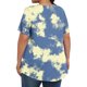 thumbnail image 3 of Tamaño Más Manga Corta Tops para las Mujeres Impreso Manga Corta Sólida Redonda Cuello Plegado Blusa, Poliéster Más Tamaño Superior, Lavado a Mano, 3 of 6