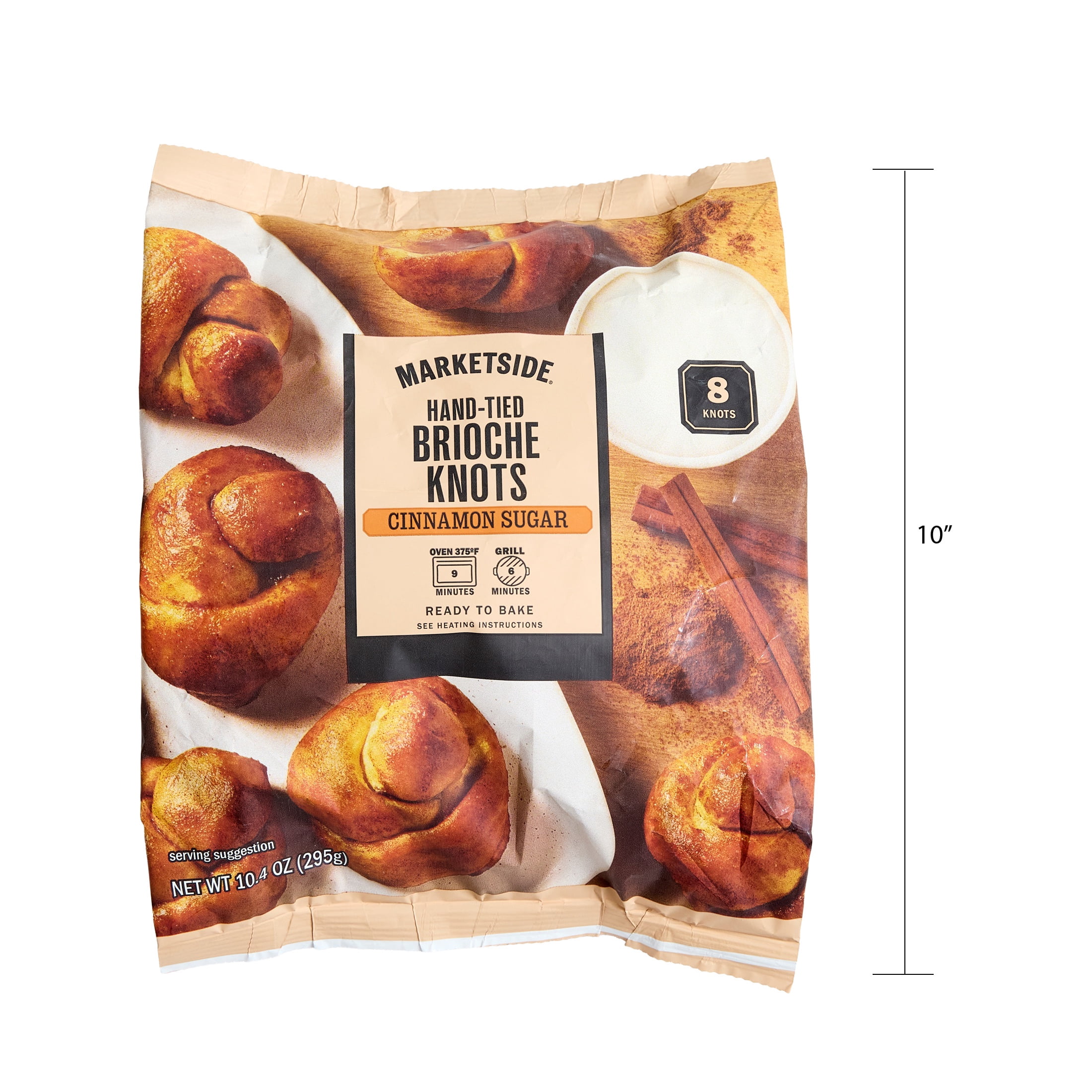 Marketside Cinnamon Sugar Brioche Knots , 10.4 oz, 8 Count