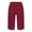 Wine, variant on Women's Casual Loose Fit Shorts with Side Slits and Functional Pockets Comfortable Cotton Linen Blend for Summer