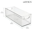 thumbnail image 4 of Organizador de cocina mDesign, de plástico, apilable, con asas, transparente, 4 of 9