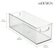 thumbnail image 4 of Organizador de cocina mDesign, de plástico, apilable, con asas, transparente, 4 of 9