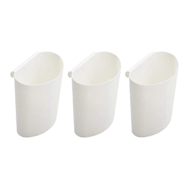 3pcs Hanging Storage Cup Rolling Cart Accessory Cart Mounted Storage Bucket Plastic Storage Cup