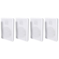 4 Rockville RockSlim White Home Theater 5.25" 240w Easy Wall Mount Slim Speakers