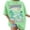 Light Green, variant on Women's Beach Tops Summer Hawaii Graphic Tees Oversized Short Sleeve Casual Lightweight Breathable Soft Vacation T-shirt