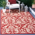 thumbnail image 2 of SAFAVIEH Courtyard Yvette Floral Indoor/Outdoor Area Rug, 8' x 11', Red/Natural, 2 of 11