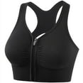 thumbnail image 1 of Sujetador deportivo push-up a prueba de golpes de gran tamaño para correr, yoga, fitness, hueco, con cremallera en la parte delantera y trasera, ropa interior deportiva para mujer, 1 of 6