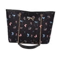 thumbnail image 3 of Bolso tote para mujer, gran capacidad, ideal para la playa, uso diario y para ir al trabajo. Negro, 3 of 9