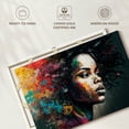 thumbnail image 6 of Elephant Stock Vibrant African Woman Wall Art - Horizontal Canvas Wall Art - Living Room Wall Decor - People Canvas - Black And Yellow Decor - 24" x 16", 6 of 8