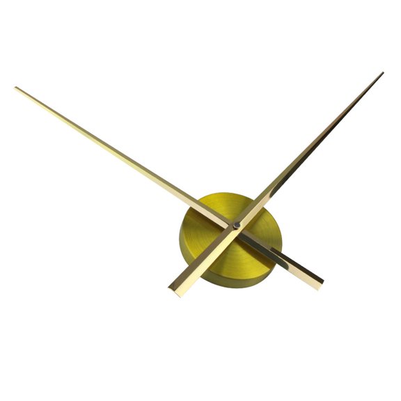 HUONA Minimalist Wall Clock Large Clock Hands Wall Clock Quiet Quartz Clock for Home Living Room Bedroom Office Wall Decorations Gold S